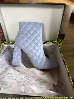 Cape robbin quilted ankle boots periwinkle women’s