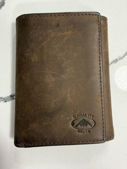 Stealth moda mens leather wallet new
