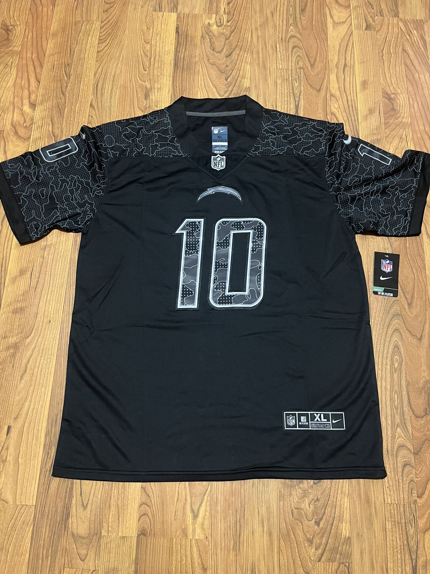Los Angeles Chargers Black Reflectiv Justin Herbert Stitched Jerseys