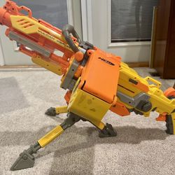 Nerf Vulcan EBF-25 Complete Gun With Ammo Box and One Ammo Belt Tripod Included