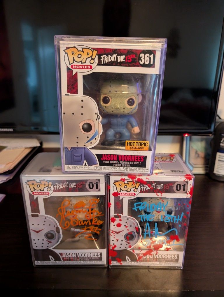2 Signed & 1 Exclusive Jason Voorhees Funko