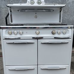 Wedgewood Double Oven Model 1950's Vintage 4 Burner Gas Stove