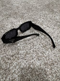 Prada Symbole Sunglasses Black Acetate Dark Grey Lenses