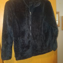 Women's Size Large,  Black Zipper Jacket
