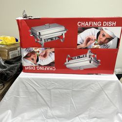 Chafing Dishes for Buffet, 11QT [Large Size and Sturdy] Stainless Steel Food Warmers for Parties Buffet [Silver Colors] Catering Supplies Buffet Displ