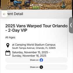 Warped Tour vIP Meet In Person