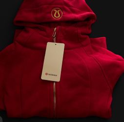 Lululemon Red Full-Zip Hoodie with Tags