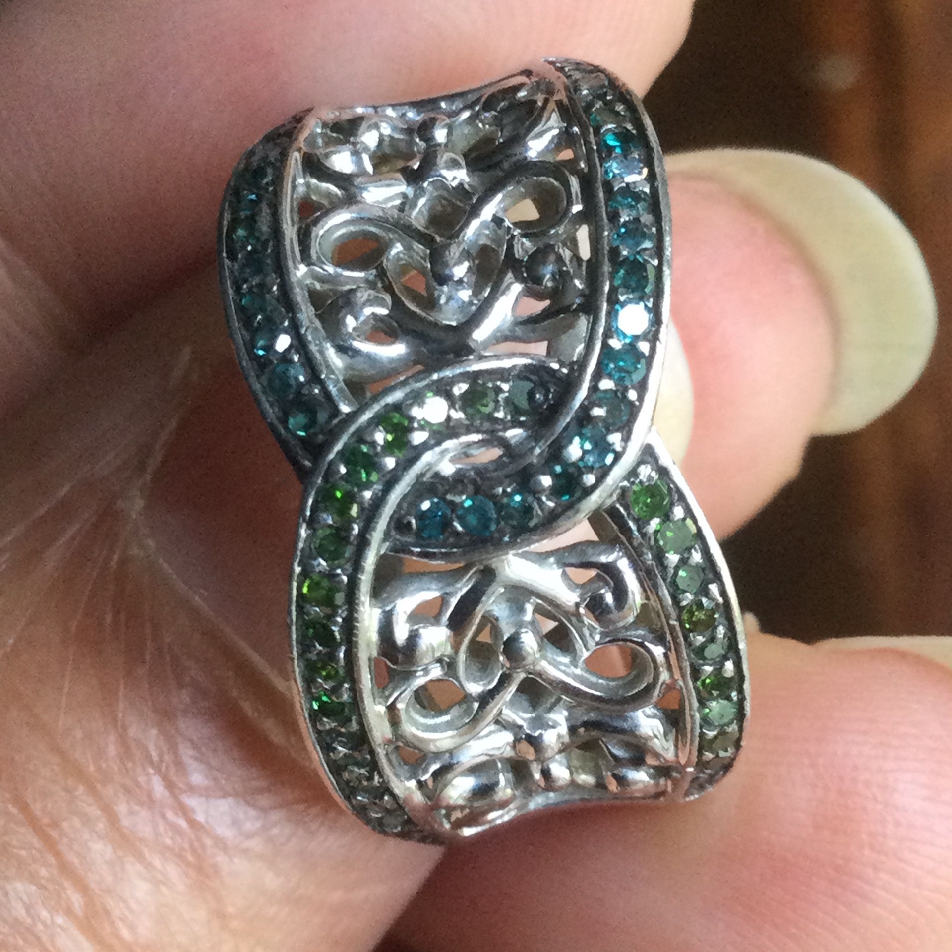 Diamond Set Earrings & Ring 