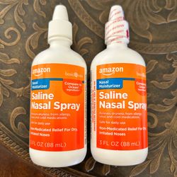 Premium Saline Nasal Moisturizing Spray, Non-Medicated Relief for Dry, Irritated Nose, Sinus Relief