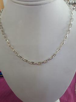 Sterling silver anchor link chain