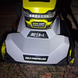 Ryobi 21 Inch Cut 40v Self Prepelled Lawn Mower Needs Charger