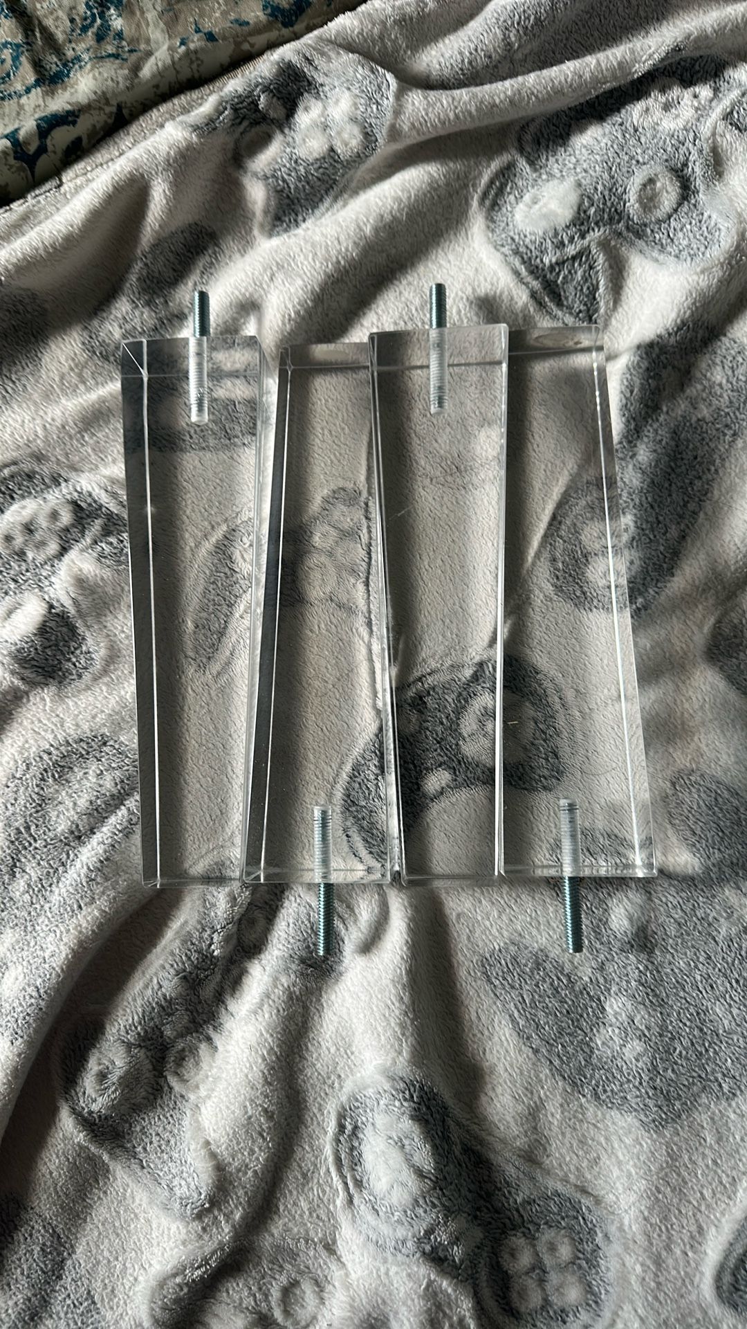 Clear Acrylic Rectangle Furniture Legs - Set of 4