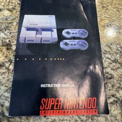 Original 1st Edition Super Nintendo System Console Manual Only