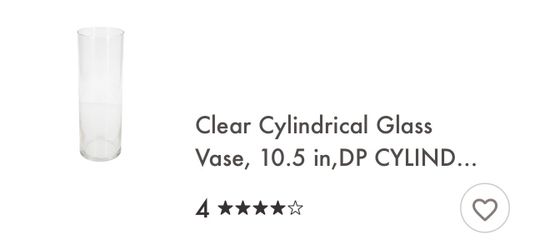 Clear vases 10.5 in