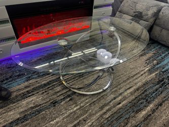 NEW! Glass/Chrome Coffee Table