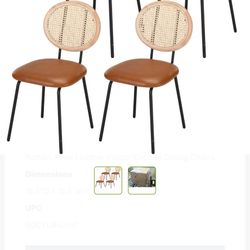 Four Leather Dining room chairs