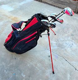 Top-Flite Men's Golf Set LH Left Handed Black Red Golf set irons 6,7,8,9, W, 4H, 5H, 3W, 10.5 Driver and Putter