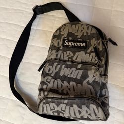 Supreme Fat Tip Jacquard Denim Sling Bag