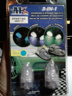 Light up neon/strobe windshield washer nozzles