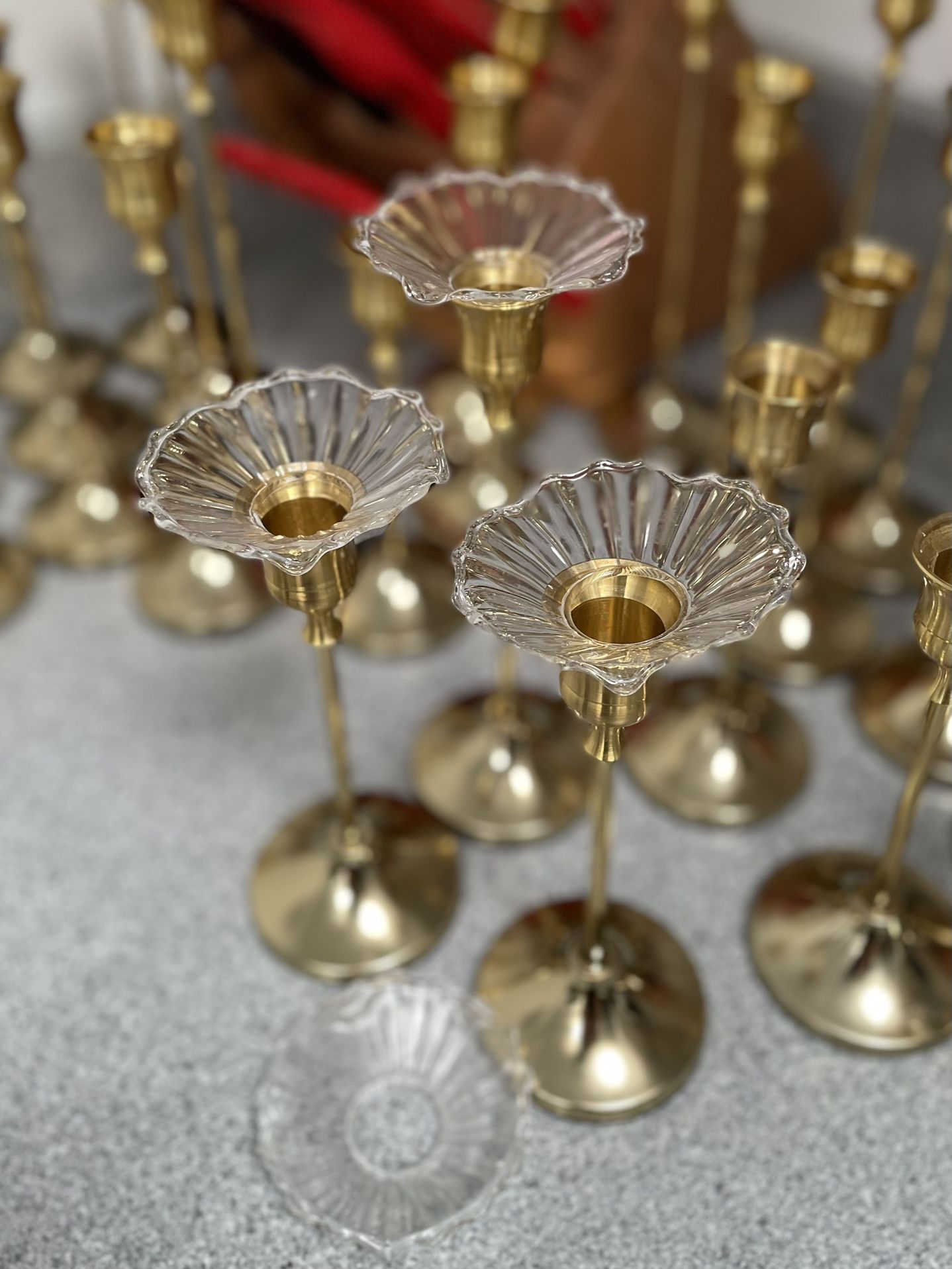 34 Glass Bobeches (Drip Catchers)