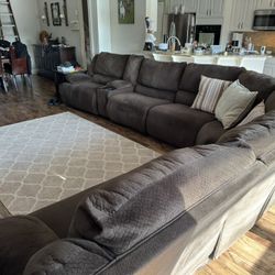 Brown sectional