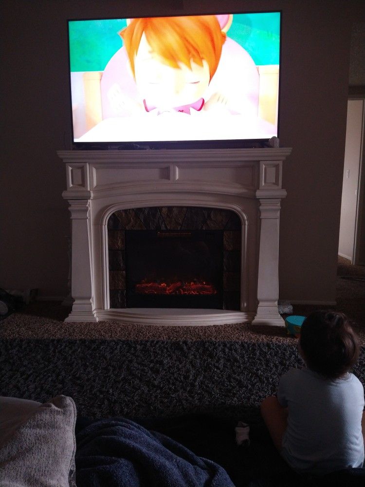 Fireplace /65" Roku TV