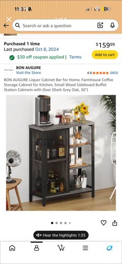 Coffee/liquor cabinet bar