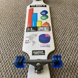 Madrid Longboard Freeride Double Kick 41βX9.5β Shark Wheels DNA X Caliber RKP