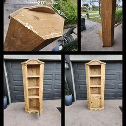 Solid Pine Corner Cabinet
74"T X 29"W X 15"D read description for details 