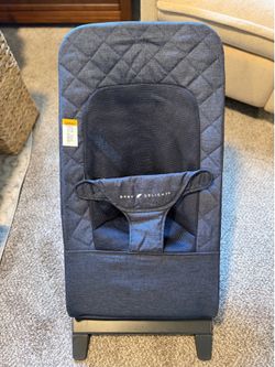 Baby Delight Alpine Deluxe Portable Bouncer, Infant, 0 – 6 Months, Quilted Indigo
