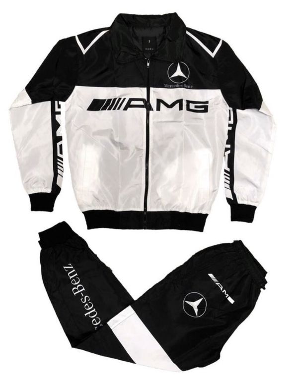 New Menâs Mercedes Benz Black & White AMG Halloween Car Costume - Jumpsuit/Tracksuit/Sweatsuit