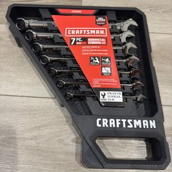 CRAFTSMAN Combination Wrench Set 7 Pieces SAE Gunmetal Chrome