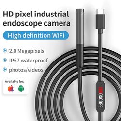 new Endoscope Camera with Light,1080P HD Borescope with 6 LED Lights 9.8FT Semi-Rigid Snake Cabl,IP67 Waterproof Industrial Inspection Camera Compatib
