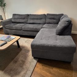 Dark Grey Sectional Couch 