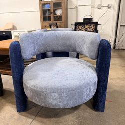 Modern Two-Tone Velvet Accent Chair