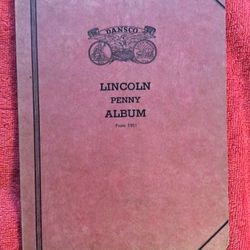 OLD VINTAGE LINCOLN PENNY ALBUM WHEAT CENTS 37 COINS