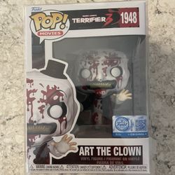 Funko Pop! Terrifier 3 Art the Clown Bloody #1948 EE Exclusive W/ Protector