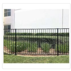 ☀️ #0112 Pro Series 32 in. H x 8 ft. W Spaced Bar Flat Metal Fence Panel