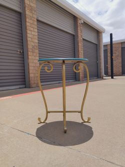 Teal side table