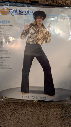 New Halloween disco costume with wig and accessories