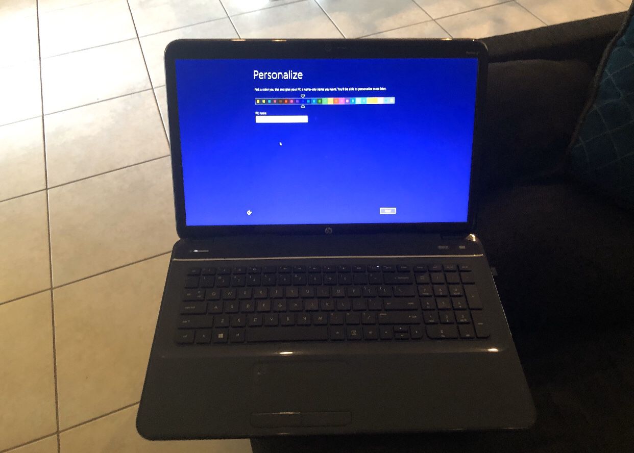 15.6 inch screen HP laptop with windows 8