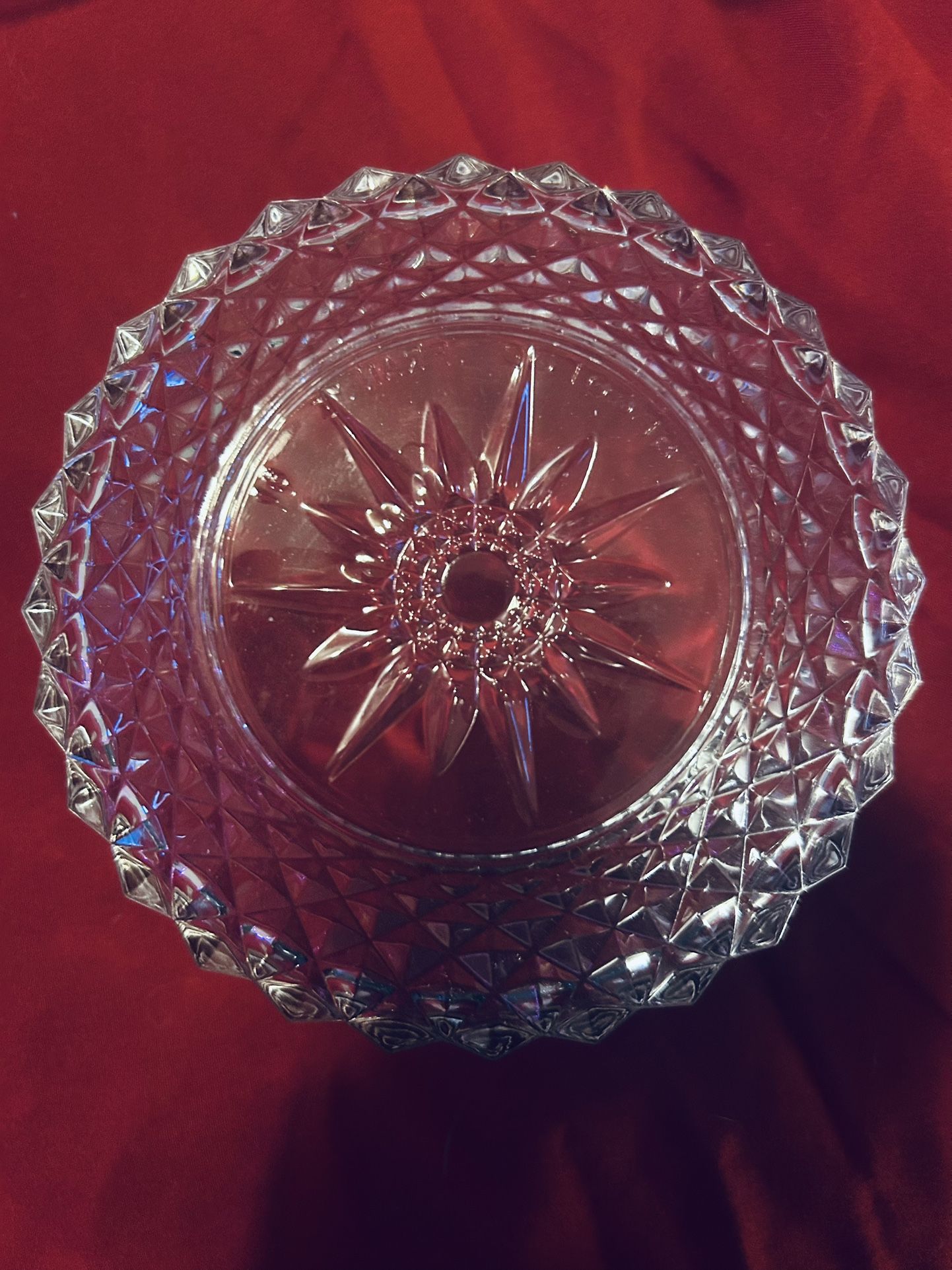 Vintage Arcoroc France diamond Star Glass Bowls