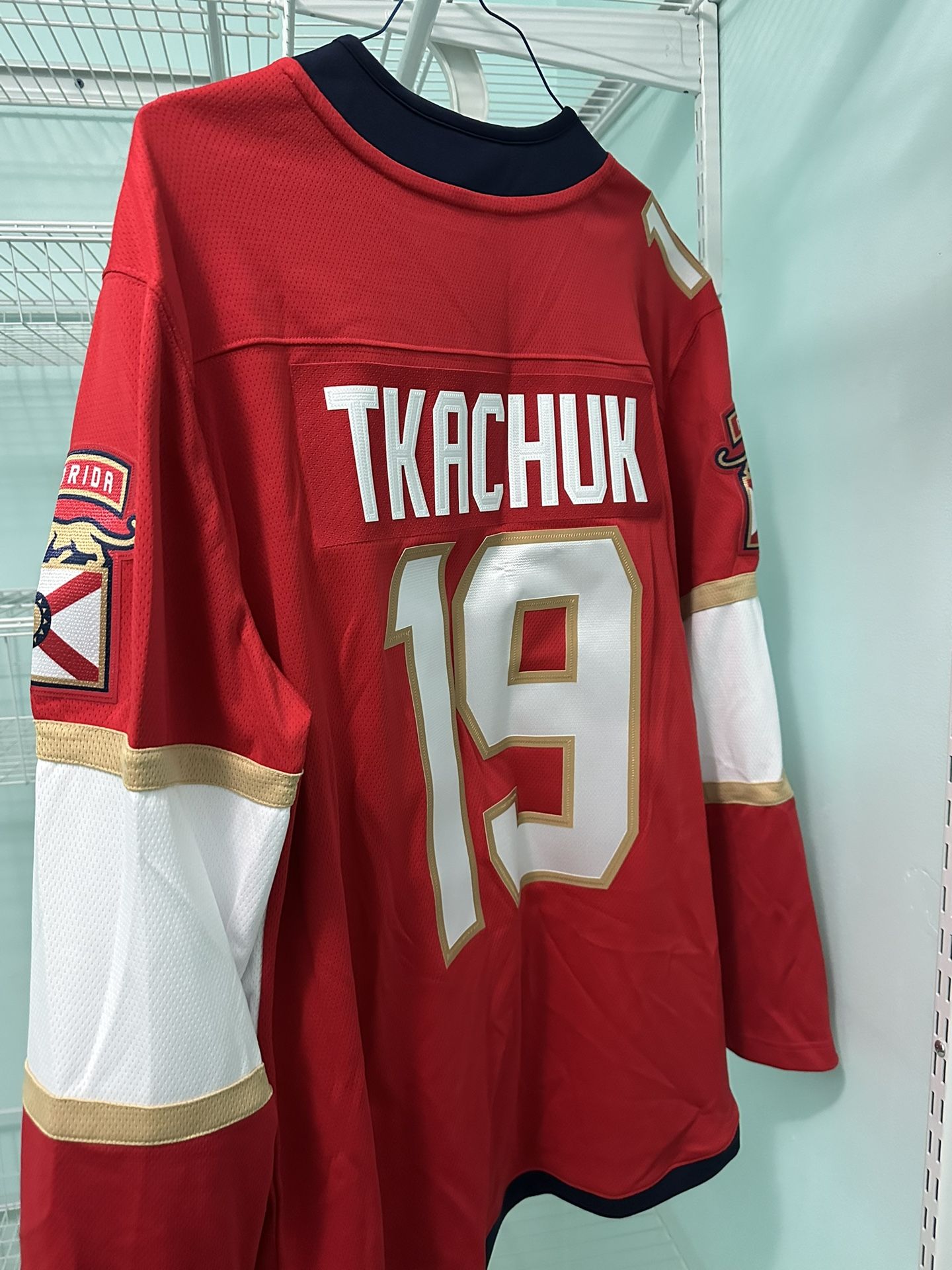 Florida Panthers Size Large Red Home Jersey Sewn On Numbers From Team Store