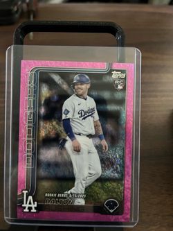 Dalton Rushing 2025 Topps Update RC Pink Diamanté Foil #US256 Dodgers