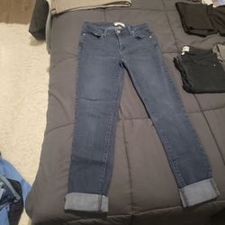 Size 27 PAIGE Dark Wash Skinny Jeans Cuffed At The Bottom