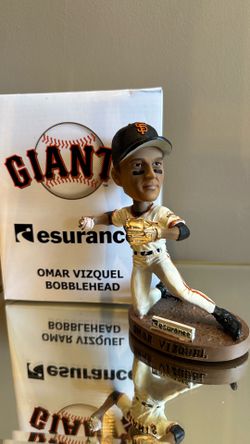 Two SF Giants Omar Vizquez Bobbleheads