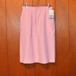 NWT Vintage TanJay Pretty in Barbie Pink Elastic Stretch Skirt Petite Size 10P