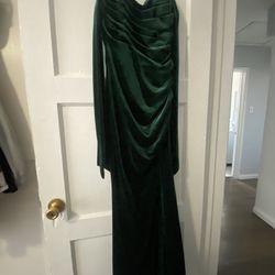 Green Velvet Dress 