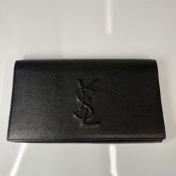 YSL Black Clutch Bag – Pre-Owned – In Good Condition H (R)