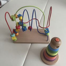 Wooden Educational Circle & Stack Toys for Toddlers
